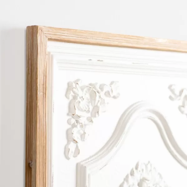 Wall Plaques-Kirkland's Home Wood Vintage Medallion Wall Plaque White
