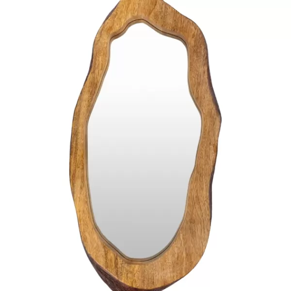 Decorative Mirrors-Kirkland's Home Wooden Live Edge Framed Wall Mirror