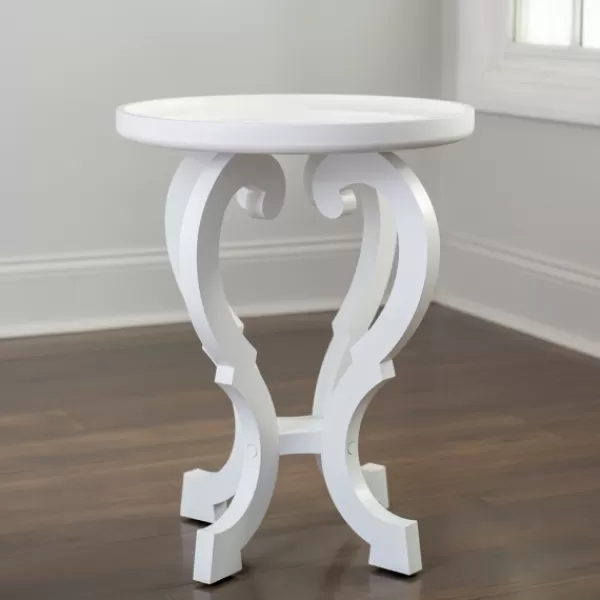 Accent & End Tables-Kirkland's Home Wooden Parker Accent Table White
