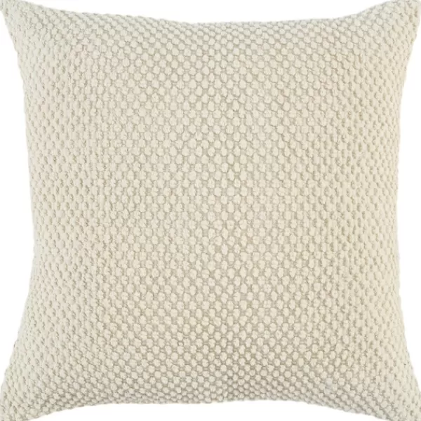 Pillows-Kirkland's Home Woven Nubby Pillow Ivory