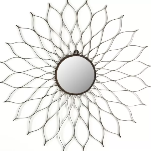 Decorative Mirrors-Kirkland's Home Wrought Iron Flower Petal Wall Mirror