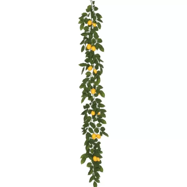 Arrangements & Greenery-Kirkland's Home Yellow Lemon Leaf Garland Green/Yellow